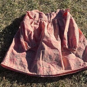 Wrangler Peach A-Line Skirt with Abstract Print